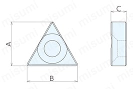 ステップロ金（超硬グリップタイプ）用保護カバー 外形図
