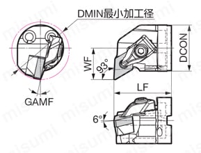 スマートダンパー 交換式ヘッド SDB-DDUN型 外形図