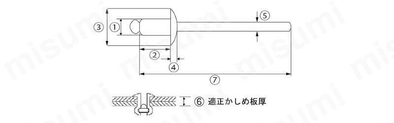 LST34 | ブラインドリベット（丸頭・ステンレス/ステンレス製
