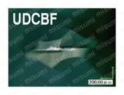 UDCBH 2枚刃 UDCコート 超硬合金・硬脆材加工用ハイスピードボールエンドミル 3 個加工時点の工具損傷-2
