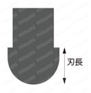 CBN-PLB 超鏡面加工用ロングネックボールエンドミル 形状説明図