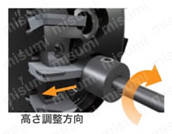 アルミ加工用柄付きカッタPCDインサート使用 EPYD06 (3)切れ刃の初期位置の調整