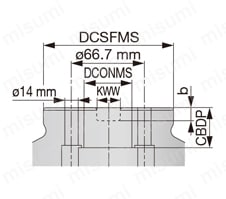 縦インサート型ねじ止め式平面加工用ボアタイプカッタ TGM16-SA 外形図-2
