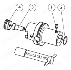 DIN 69893 HSK A用マスターシャンクホルダ 部品-2