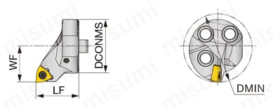 スクリューオン式交換式ボーリングヘッド S-SWLXR/L-H 外形図-2