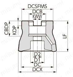 SEC-スミデュアルミル DMSL06000R（S）型 本体（シェルタイプ） 外形図