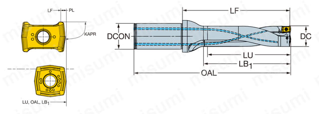 DS20-D2600L32-05 CoroDrill（R） DS20 刃先交換式ドリル サンドビック MISUMI(ミスミ)