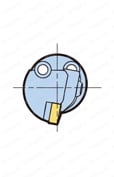 カートリッジ ダブルクランプタイプ（ネガティブインサート用） 外形図-1