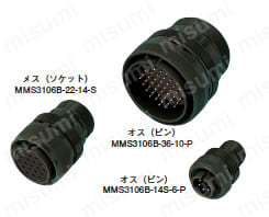 MS3100シリーズ 防水パネル取付中継レセプタクル | ミスミ | MISUMI
