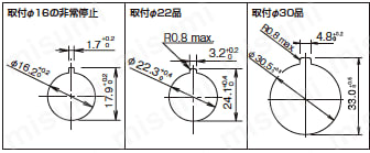 パネル穴加工図