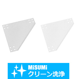 【クリーン洗浄品】５シリーズ（溝幅６ｍｍ）　２０・２５・４０角アルミフレーム用板金プレート　コーナータイプ SL-HPTUL5-SEU