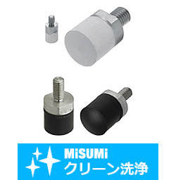 【クリーン洗浄品】シリコンゴムプッシャ/ふっ素ゴムプッシャ　おねじタイプ SH-SSLM16