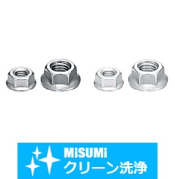 【クリーン洗浄品】５シリーズ_アルミフレーム用　フランジ付ナット