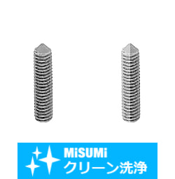 【クリーン洗浄品】六角穴付止めねじ　とがり先-単品・小箱- SHD-BOX-MSSTS4-12