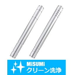 【クリーン洗浄品】丸ベルト用溝付ローラ（両端ピッチ指定タイプ）止めねじタイプ