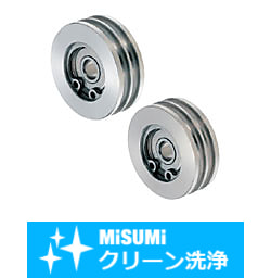 【クリーン洗浄品】丸ベルト用アイドラー　ニ連タイプ
