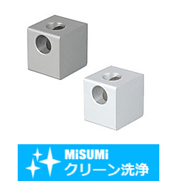 【クリーン洗浄品】８シリーズ（溝幅１０ｍｍ）　４０・８０角アルミフレーム用ブロックブラケット