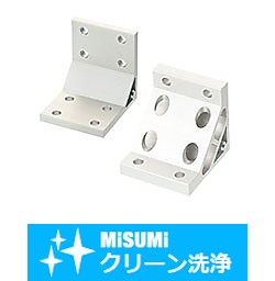 【クリーン洗浄品】８－４５シリーズ（溝幅１０ｍｍ）－２列溝用－　押出厚型ブラケット　取付穴４個タイプ SH-HBLUDW8-45-SST