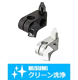 【クリーン洗浄品】超コンパクト支柱クランプ　同径・異径直交蝶ノブ付 SL-ALNCC12-8