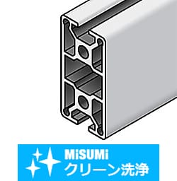 【クリーン洗浄品】アルミフレーム　６シリーズ　長方形　３０×６０ｍｍ　２列溝　２面溝（対向）