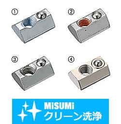 【クリーン洗浄品】６シリーズ（溝幅８ｍｍ）用　アルミフレーム用後入れバネナット SL-HNTP6-6