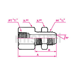 9008-06 | PT接続PF30°FCS メス隔壁締付コネクター | 横浜ゴム | MISUMI(ミスミ)