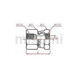 PT接続PF30°MIS メススイベルコネクター
