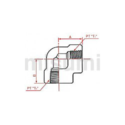 2087-06 | PT接続ねじ込み式 メス90°エルボ | 横浜ゴム | MISUMI(ミスミ)