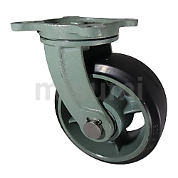 重荷重用ゴム車輪付自在車（HB-g型） FCDダクタイル製金具