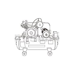 SP105-22T | タンクマウントシリーズ 給油式エアコンプレッサ 圧力開閉