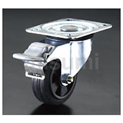 エスコ (ESCO) 100mm キャスター(自在金具・ブレーキ付・ステンレス製) EA986PT-523 EA520BK-201｜100mm 自在金具キャスター(EA520BK-1用)のページ -