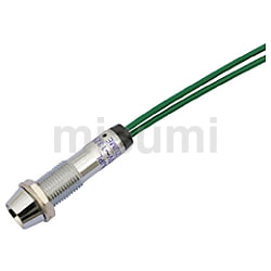 サカズメ LED表示灯 DA-8JPL (AC/DC100V接続) Φ8 緑 サカズメ LED表示灯 DA-8JPL (AC/DC100V接続) Φ8 緑
