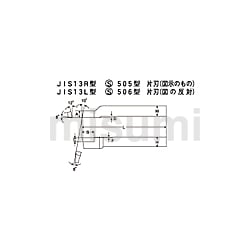 ハイスバイト JIS13R型 S505型 右片刃 | 三和製作所 | MISUMI(ミスミ)