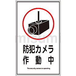 ファッションの 短冊型一般標識・サイン標識・ステッカー標識「防犯カメラ作動中 タイムセール
