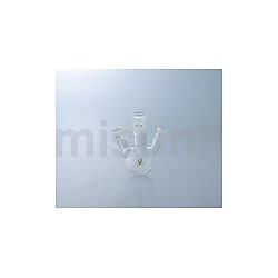 共通摺合三つ口フラスコ 硼珪酸ガラス-1
