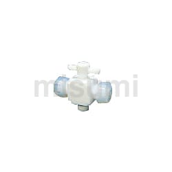 ふっ素樹脂（PTFE） 二方バルブ接続型 | フロンケミカル | MISUMI(ミスミ)
