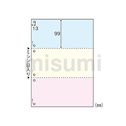 マルチプリンタ帳票 A4 カラー3面6穴 2400枚入 | クラウン | MISUMI