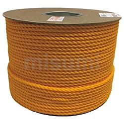 ユタカ ロープ PEカラーロープドラム巻 6φ×1m イエロー | ユタカ