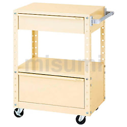 山金工業 スペシャルワゴン 固定式 キャビネット深型1段×1個、超深型1段×1個アイボリー W7-MBD-IV 山金工業 ヤマテック スペシャルワゴン 固定式 キャビネット超深型1段