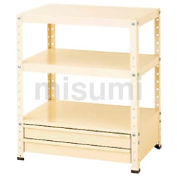 ヤマテック スペシャルワゴン 固定式 外寸法:W750×D500×H1200 全体均等耐荷重:400kg グリーン購入法適合商品 組立品 国産 ヤマテック スペシャルワゴン W750×D500移動式 キャビネット超深型1段×1