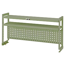 ワークテーブル架台（棚板2段＋パンチングパネル） | 山金工業