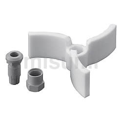ふっ素樹脂（PTFE） 3枚羽根 スクリュー型攪拌棒 8Φ | フロンケミカル