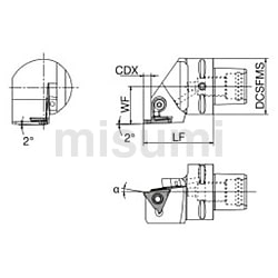 京セラ 外径浅溝入れ加工用ホルダ KGBA ポリゴンテーパーシャンク ( KPC5-KGBAR35060-2215 ) ( K6F60 ) 京セラ 外径浅溝入れ加工用ホルダ KGBA ポリゴンテーパーシャンク