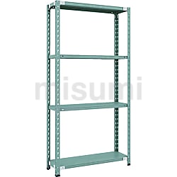 CB-6664-GN | セミボルトレス軽量棚（150kgタイプ・高さ1800mm 