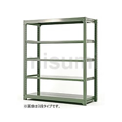 中量BLラック 500kg/H1800×W1500×D480×天地5段 単体 ライトグリーン