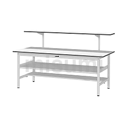 軽量作業台／ワークテーブル耐荷重150kg （固定式H740・架台・中間棚 