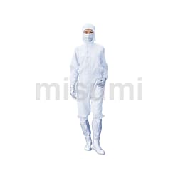 異物混入対策フード一体ツナギ服（AS1403 男女兼用） 白