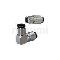 模具冷卻用簡易接頭 -管栓･插座分離型/高溫用(耐熱99℃)/直柱管栓/L形管栓- M-AKLP08-6P