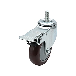 Urethane Casters Swivel With Stopper Screw-in Type