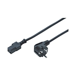 AC Cord, Fixed Length (VDE), With Both Ends, Right Angle Cord